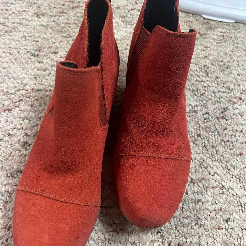 Sorel orange Suede Ankle Boots
